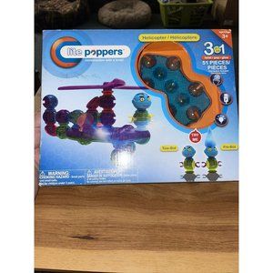 Lite Poppers Kids Toy 3 in 1 Kit Construction Club Helicopter Playkit LCC Age 3+
